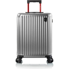 HEYS Koffer, »Smart Luggage® silber, 53 cm«, 4 Rollen, Handgepäck vollständig venetztes High-End-Gepäck mit App-Funktion, silberfarben