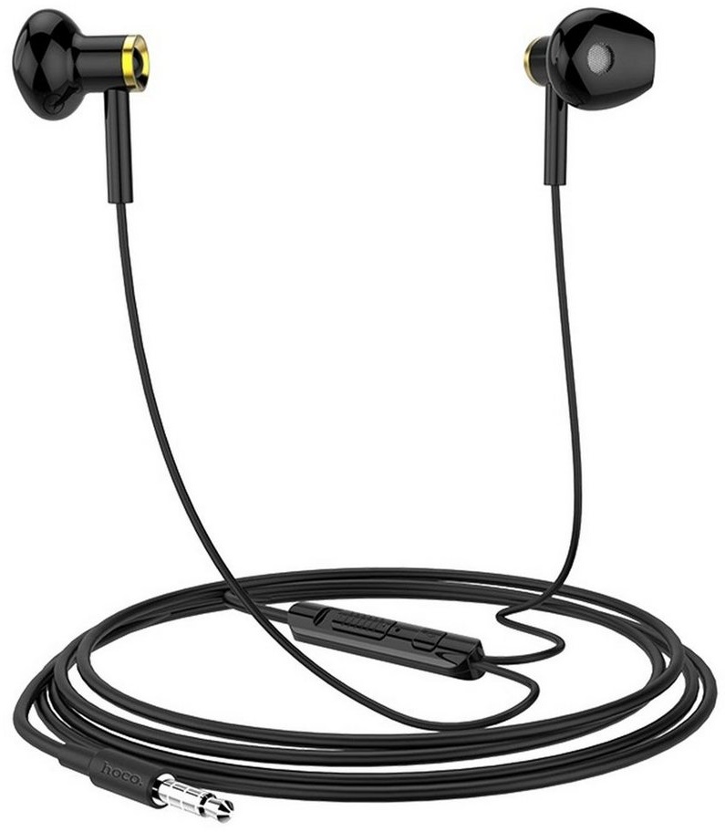 HOCO M47 Canorous 3,5mm Klinke Smartphone-Headset (Köpfhörer Klinke 3.5 mm Headset mit Mikrofon In Ear Beats) schwarz