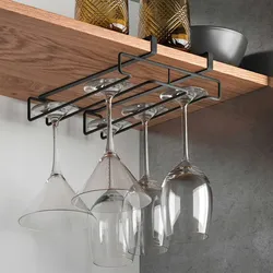 Gläserhalter Gläserschiene Gläserregal Weinglashalter Hängeregal Schrankeinsatz