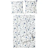 Erwin Müller Bettwäsche blau-weiß Größe 40x80 cm / 155x200