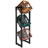 Quick Star Getränkekistenregal 39 x 30 x 140 cm Schwarz