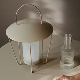 Ferm Living Laterne Abri Edelstahl Beige