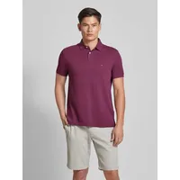 Tommy Hilfiger Regular Fit Poloshirt mit Logo-Stitching, Bordeaux, L