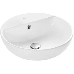 Aufsatz-Waschtisch HAPPY HOUR 470 x 180 x 470 mm, 1 Hahnloch, Keramik, weiß - 93 943 90