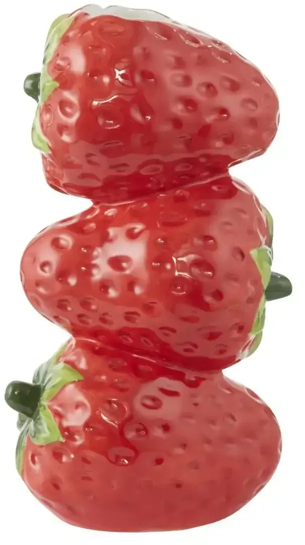 HOME STORY Vase Erdbeeren   ¦ rot ¦ Dolomite ¦ Maße (cm): B: 9 H: 20