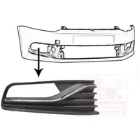 Van Wezel Lüftungsgitter, Stoßfänger 5814594 vorne rechts, für VW Polo V, Van