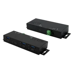 EXSYS EX-1237HMVS 7 Port USB 3.2 Gen2 Hub mit 4 x USB-C und 3 x USB-A Anschluss