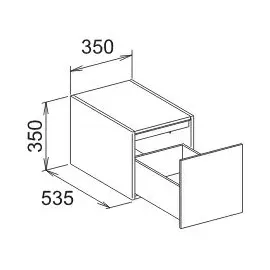 Keuco Modul-Unterbauschrank 1 Auszug 35 x 35 x 53,5 cm Trüffel