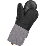 Wenko Topfhandschuhe Ada 2er-Set Silikon-Handflächen Schwarz