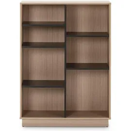 VS Venta-stock Bücherregal 80 x 33 x 110 cm Eiche/Grau