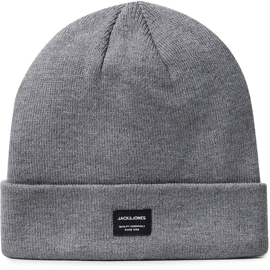 JACK & JONES Herren JACDNA BEANIE NOOS 12092815, Grey Melange, ONE SIZE