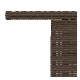 vidaXL Gartentisch mit Glasplatte Braun 100x55x73 cm Poly Rattan