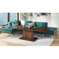 Mazzoni Couchtisch Aston Nussbaum Walnuss stufenlos höhenverstellbar ausziehbar 120-200cm braun 120 cm x 56 cm x 80 cm