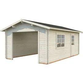 Palmako Einzelgarage Roger 3,60 x 5,50 m beige ohne Tor
