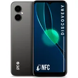 SPC Discovery – 3+64GB Smartphone, 6,5" HD+ Display, NFC, Gesichts- und Fingerabdruckentsperrung, 4G, 13MP Dual-Rückkamera mit AI, 4500-mAh-Akku, Android 13 – Farbe Dark Matter