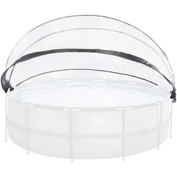 Poolverdeck EXIT "multifunktionale Abdeckung zum Aufklappen", transparent, B:450cm H:235cm T:450cm, Polyvinylchlorid (PVC), Verdecke, geeignet für Framepools