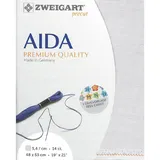 Marussia AIDA precut 14 ct. Stern-Aida 3706 Farbe 7011 hellgrau, Handarbeitsstoff für Kreuzstich 48x53cm
