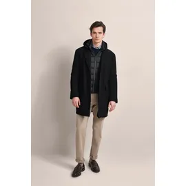 Bugatti Kurzmantel BUGATTI, Herren, Gr. 46, schwarz, 77% Polyamid, 23% Elasthan, unifarben, normal, normaler Saum, Mäntel Kurzmantel, mit abnehmbarer Kapuze