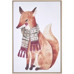 Canvas MUCCIA Tiermotiv 63 x 99 cm Braun