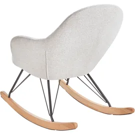 Beliani Schaukelsessel SKALE Polyester 70 x 85 x 94 cm Cremeweiß