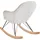 Beliani Schaukelsessel SKALE Polyester 70 x 85 x 94 cm Cremeweiß
