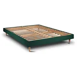 Lattenrost – Samtstoff – Bausatz zur Selbstmontage - 160x200 cm - Grün