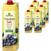 Alnatura Saft Traubensaft, BIO, 100% Fruchtgehalt, je 1 Liter, 6 Stück
