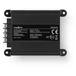 Nedis Stromwandler - Auto Angetrieben - 24 V DC - 12 V DC - 120 W - Schraubklemme - Ausgestattet mit Einer Sicherung - Schwarz