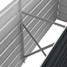 vidaXL Garten-Hochbeet verzinkter Stahl rechteckig 160 x 40 x 45 cm Anthrazit 