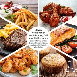 GOURMETmaxx Heißluft-Fritteuse 3L 1400W schwarz