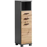Schildmeyer Palermo Highboard 30,3 x 110,5 x 32,6 cm Anthrazit/Artisan Eiche Dekor