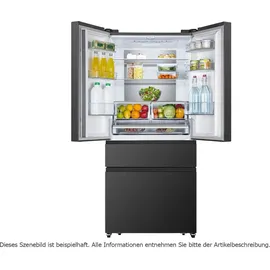 Hisense RF540N4SBF2 French Door (480 l, 1817 mm hoch, Schwarz)