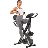 Micyox MX600 Heimtrainer Fahrrad Magnetisches Heimtrainer mit Rückenlehne Heimtrainer Fahrrad Klappbar mit LCD-Display und Herzfrequenzsensor Heimtrainer mit Widerstandsbändern