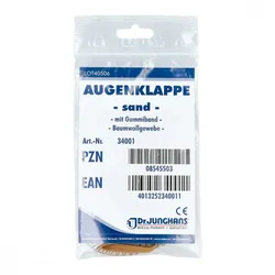 Augenklappe mit Gummiband sand
