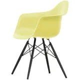 Vitra - Eames Plastic Armchair DAW RE, Ahorn schwarz / citron (Filzgleiter basic dark)