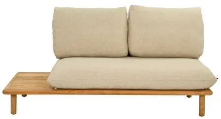 Apple Bee Sling 2-Sitzer Sofa 175cm, Ablage rechts, Teak Cotton Flower
