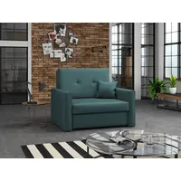 MIRJAN24 Schlafsofa Viva Bis I, mit Bettkasten und Schlaffunktion, inkl. Kissen, Einsitzer, Metallfüße grün