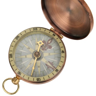 Vintage Taschenuhr Metall Kompass antike Messing Klappdeckel Kompass mit automatischer Klappdeckel und tragbar für Outdoor Rucksacktouren, Camping, Wandern