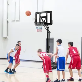 Costway Basketballständer 245-305cm höhenverstellbar, Basketballkorb mit Ständer, 2 Rädern & Gewichtssack, Mobile Basketballanlage