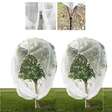 2er-Pack Gartennetzbeutel mit Reißverschluss & Kordelzug – Insekten- und Vogelschutznetz für Obstbäume,Gemüse,Blumen & Sträucher (1.5m x 2m)
