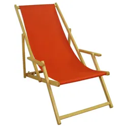 Erst-Holz Liegestuhl terracotta Gartenliege Tisch Kissen Deckchair Holz Sonnenliege Gartenstuhl 10-309NTKH