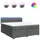 vidaXL Boxspringbett 180 x 200 cm Dunkelgrau