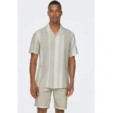 Only & Sons Kurzarmhemd Braun XL