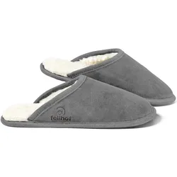 Trendy Unisex Lammfell-Pantoffel, Grau