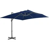 vidaXL Ampelschirm mit Aluminium-Mast 300 x 300 cm azurblau