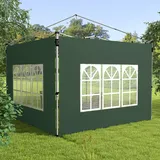 2er-set Seitenteile Für Pavillon 3x3/3x4 M, Seitenwand Mit Fenster, Wasserdicht Grün