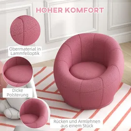 Homcom Loungesessel Drehbarer Plüschsessel