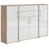 MID.YOU Office Edition Aktenschrank 172,6 x 113,6 x 33,0 cm Weiß