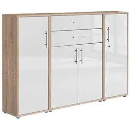 MID.YOU Office Edition Aktenschrank 172,6 x 113,6 x 33,0 cm Weiß