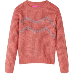 Kinderpullover Gestrickt Mittelrosa 116